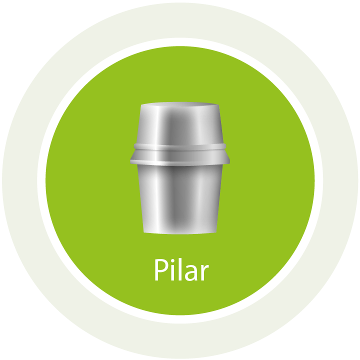 pilar del implante dental